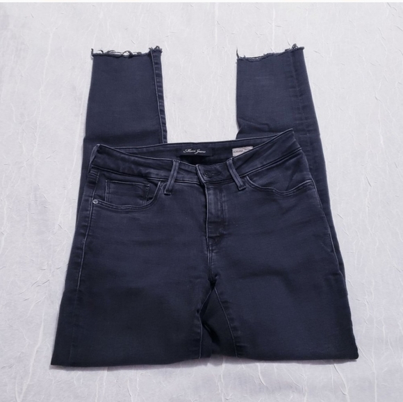 Mavi Adriana Ankle Super Skinny Unfinished Hem in Grey sz 30 MSRP $98 NEW W-323 - Picture 3 of 13